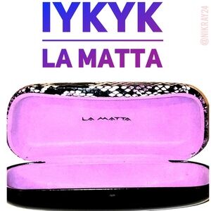 La Matta Eyeglasses Hard Case purple black white